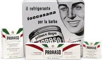 Набор для бритья Proraso Klasical Gift Set для бритья для чувствительной кожи Белый 4 предмета