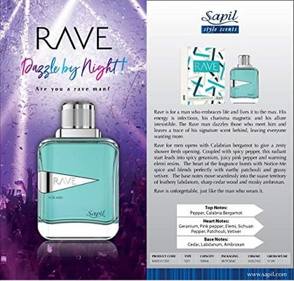 Eau De Toilette Sapil Rave