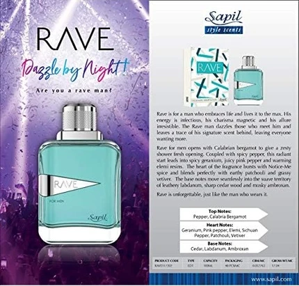Eau De Toilette Sapil Rave