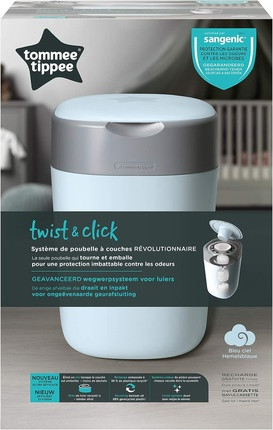 Система для утилизации подгузников Tommee Tippee Twist and Click Advanced Nappy Bin Экологичная система с сменным блоком