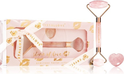 Набор инструментов для массажа лица Crystalove Rose Quartz Selflove Set