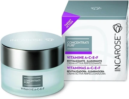 Дневной крем для лица Incarose Витамины A+C+E+F Оживляющий-Осветляющий