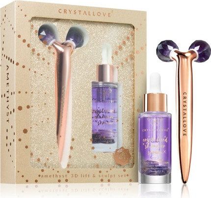 Набор для ухода за лицом Crystalove Golden Amethyst 3D Lift & Sculpt Set