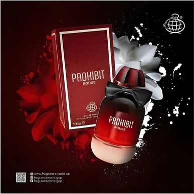 Eau De Parfum Fragrance World Prohibit Rouge