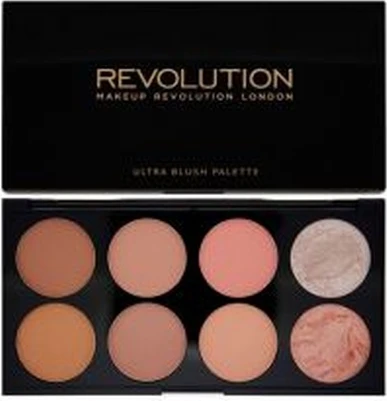 Набор для коррекции лица и палетка для макияжа Makeup Revolution Ultra Blush And Contour Blush Palette Hot Spice