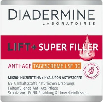 Cream Diadermine Day Cream Lift + Super Filler Hyaluron SPF30