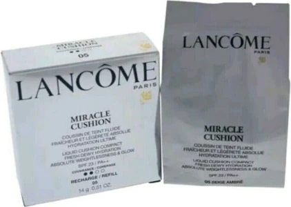 Тональный крем-подушка Lancome Miracle Cushion Liquid Cushion Compact Foundation #05 Amber Beige Новый