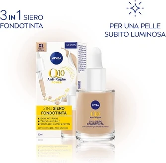 Сыворотка-Тональное Средство Nivea Q10 Антивозрастная Сила