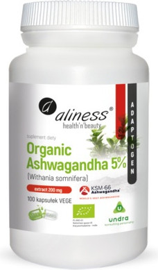 Витаминная сыворотка Aliness Organic Ashwagandha 5% KSM-66