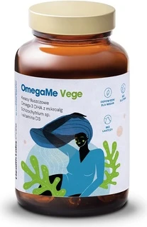 Капсулы Health Labs Care Omegame Веганский Омега 3 ДГК Жирные Кислоты с Витамином D3