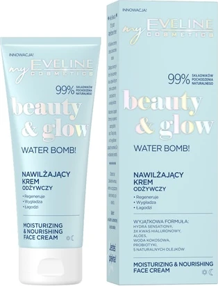 Cream Eveline Cosmetics Beauty & Glow Water Bomb! Moisturizing Nourishing Cream