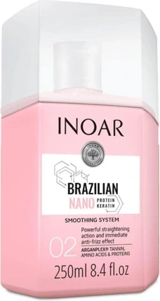 Набор для Кератинового Выпрямления Inoar Brazilian Nano Protein