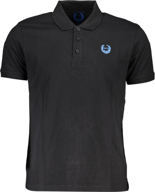 Black Cotton Polo Shirt Diego Venturino