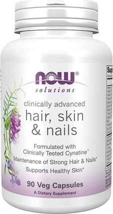 Капсулы Now Foods Клинически Улучшенные для Волос, Кожи и Ногтей