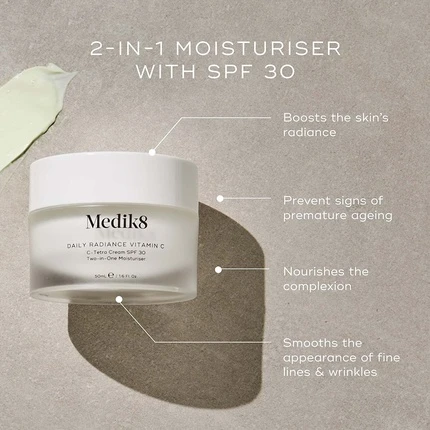 Дневной крем Medik8 Daily Radiance Vitamin C C-Tetra Антиоксидантный осветляющий дневной крем SPF 30