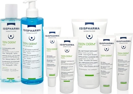 Exfoliating Face Wash Cleanser Cleansing Gel Isis Pharma Teen Derm