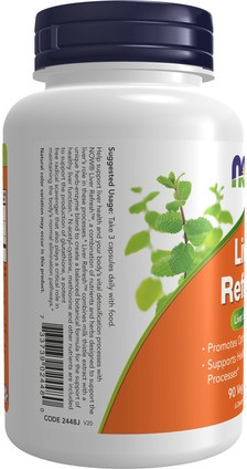 Капсулы Now Foods NOW Liver Refresh с Экстрактом Расторопши и Смесью Трав и Ферментов