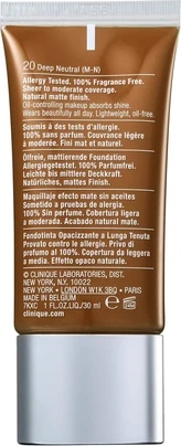 Тональная основа Clinique Stay-Matte Oil-Free Makeup