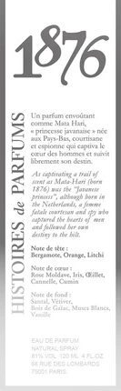 Парфюмерная вода Histoires De Parfums 1876