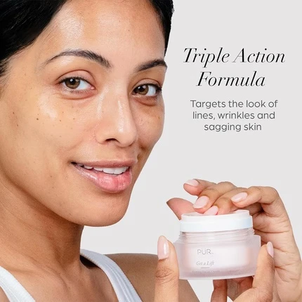 Укрепляющий крем для лица Pur Cosmetics Get A Lift Тройного действия, легкая текстура