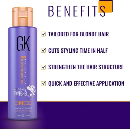 Treatment Gk Hair Global Keratin Miami Bombshell Taming Blonde Purple Blowout Treatment