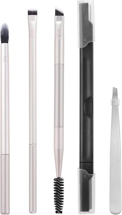 Набор кистей Real Techniques Limited Edition Brush Blend and Brow Holiday Kit, 5 предметов, Подарочный набор