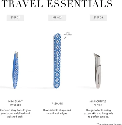 Пинцет Tweezerman Mini Slant Tweezer для бровей, волос на лице, вросших волос Lisbon Sea