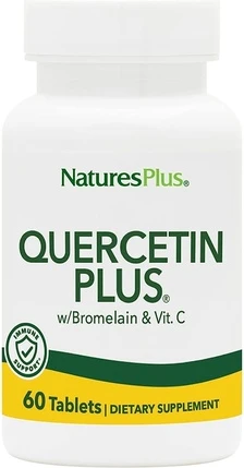 Таблетки Nature's Plus Кверцетин Плюс с витамином С и бромелайном 650 мг