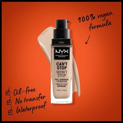 Тональная основа NYX Can´t Stop Won´t Stop Full Coverage