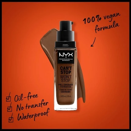 Тональный крем Foundation NYX Can´t Stop Won´t Stop Full Coverage Foundation
