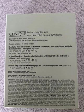 Набор для ухода за лицом Clinique Better Brightening Skincare, трехупаковочный набор