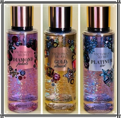 Body Mist Victoria's Secret Gold Struck Diamond Petals Platinum Ice