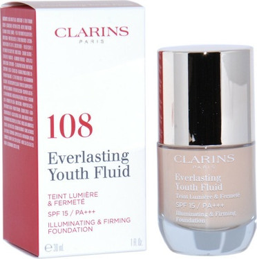 Тональная основа Clarins Everlasting Youth Fluid Illuminescente Firming