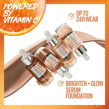 Тональная основа Maybelline Super Stay Skin Tint с витамином С, стойкость до 24 часов, веганская формула