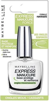 Base Coat Maybelline Tenue & Strong Nail Polish Nourishing and Protective