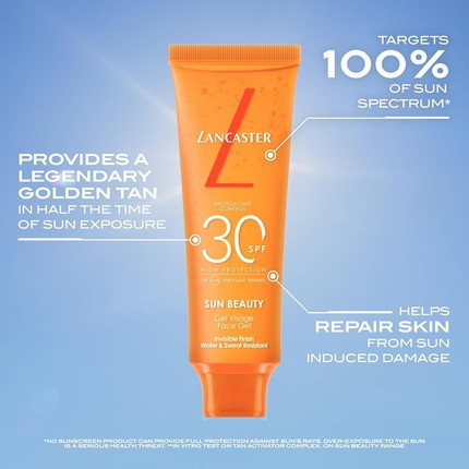 Солнцезащитный гель Lancaster Sun Sport Invisible Face Gel SPF 30