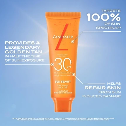 Солнцезащитный гель Lancaster Sun Sport Invisible Face Gel SPF 30