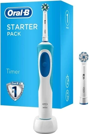 Электрическая зубная щетка Oral-B Cross Action с таймером, стартовый набор с зарядным устройством