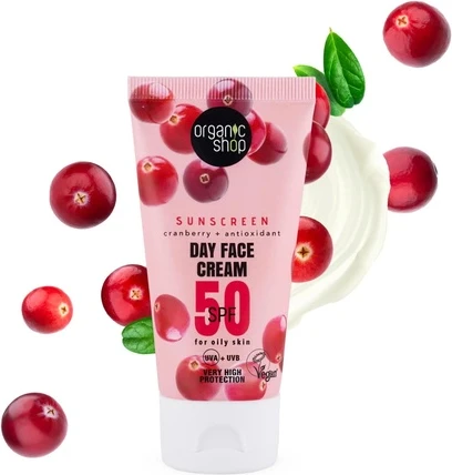 Солнцезащитный крем для лица Organic Shop Organic Shop Солнцезащитный дневной крем для лица SPF 50