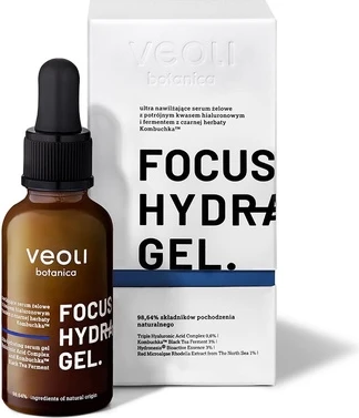 Сыворотка Veoli Botanica Focus Hydration Gel Увлажняющая Гель-Сыворотка для Лица с Тройной Гиалуроновой Кислотой