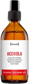 Сыворотка Iossi Acerola Цитрусовая Эссенция с Натуральными AHA Кислотами, Гиалуроновой Кислотой и Ниацинамидом Витамин B