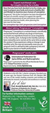 Таблетки Pregnacare Vitabiotics для него и для нее для зачатия
