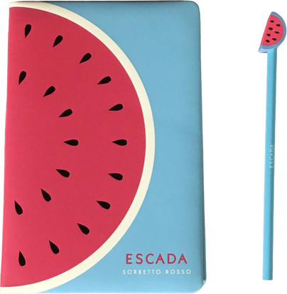 Набор парфюмерии Escada Summer Limited Edition Sorbetto Rosso Gwp Notebook Blue