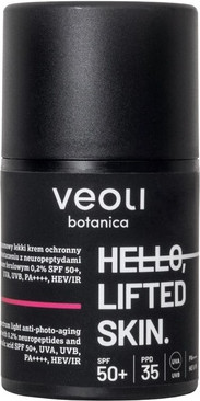 Защитный крем Veoli Botanica Hello Lifted Skin Широкого Спектра Легкий Защитный Крем с Нейропептидами и Феруловой Кислотой SPF50