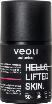 Защитный крем Veoli Botanica Hello Lifted Skin Широкого Спектра Легкий Защитный Крем с Нейропептидами и Феруловой Кислотой SPF50