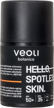 Легкий Защитный Крем Veoli Botanica Hello Spotless Skin Широкого Спектра Защиты SPF50 С 1 Экстрактом Белой Шелковицы
