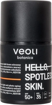 Легкий Защитный Крем Veoli Botanica Hello Spotless Skin Широкого Спектра Защиты SPF50 С 1 Экстрактом Белой Шелковицы