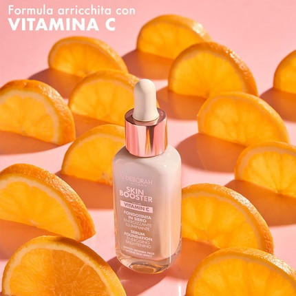 Тональная сыворотка Deborah Milano Skin Booster SPF 15 Medium Beige Энергизирующая и осветляющая с витамином С