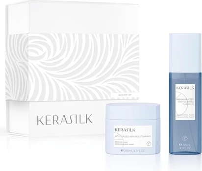 Набор для ухода за волосами Kerasilk Recovery Set с жидким наполнителем кутикулы и восстанавливающей маской