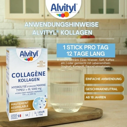 Коллаген Alvityl Alvityl Collagen 5000мг Гидролизованный Морского Происхождения Тип I и III